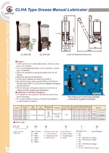 CLHA TYPE GREASE MANUAL LUBRICATOR/ตัวจ่ายจารบีแบบมือโยก clha type grease manual lubricator/ตัวจ่ายจารบีแบบมือโยก