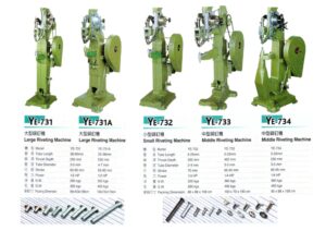 golf bag, eyeleting, riveting machine