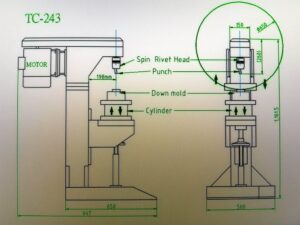 special pneumatic riveting machine/เครื่องย้ำหัวรีเวทระบบลม พิเศษ